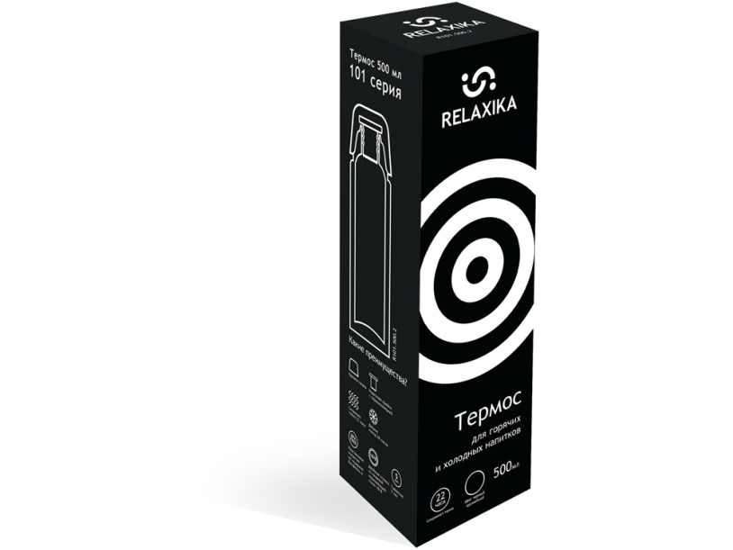 Термос Relaxika 101, 500 мл (черный) 500 (Изображение 11)