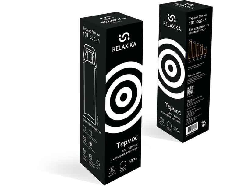Термос Relaxika 101, 500 мл (черный) 500 (Изображение 13)