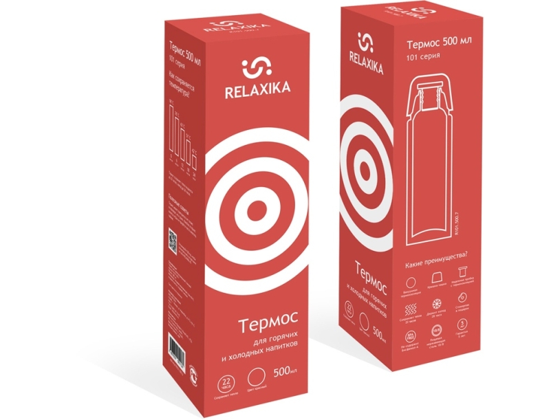 Термос Relaxika 101, 500 мл (красный) 500 (Изображение 13)