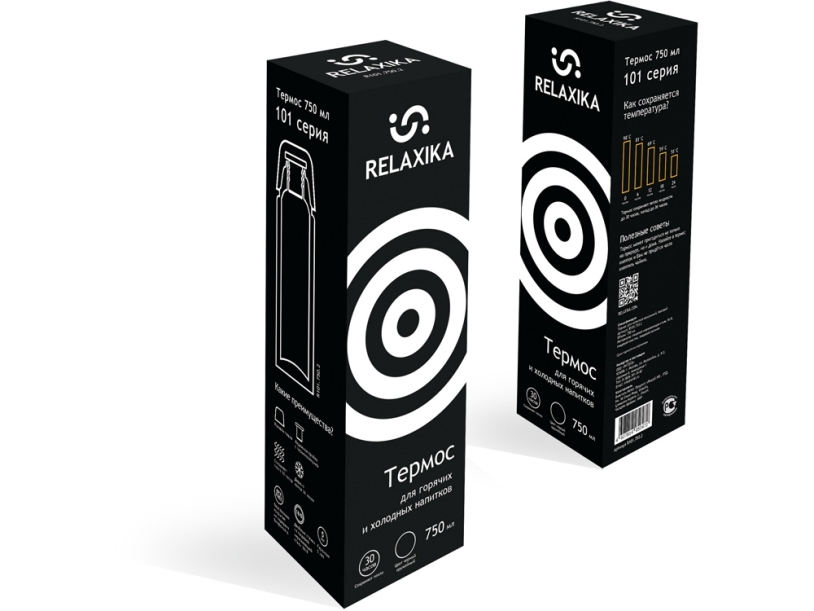 Термос Relaxika 101, 750 мл (черный) 750 (Изображение 13)
