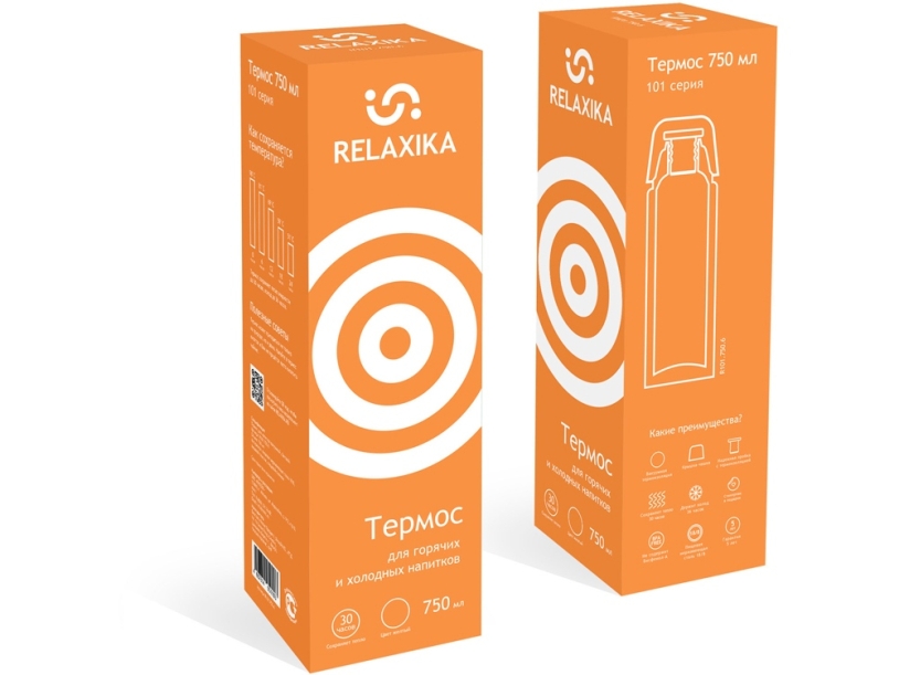 Термос Relaxika 101, 750 мл (желтый) 750 (Изображение 13)