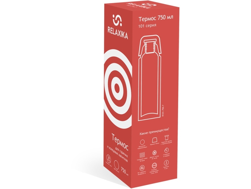 Термос Relaxika 101, 750 мл (красный) 750 (Изображение 12)