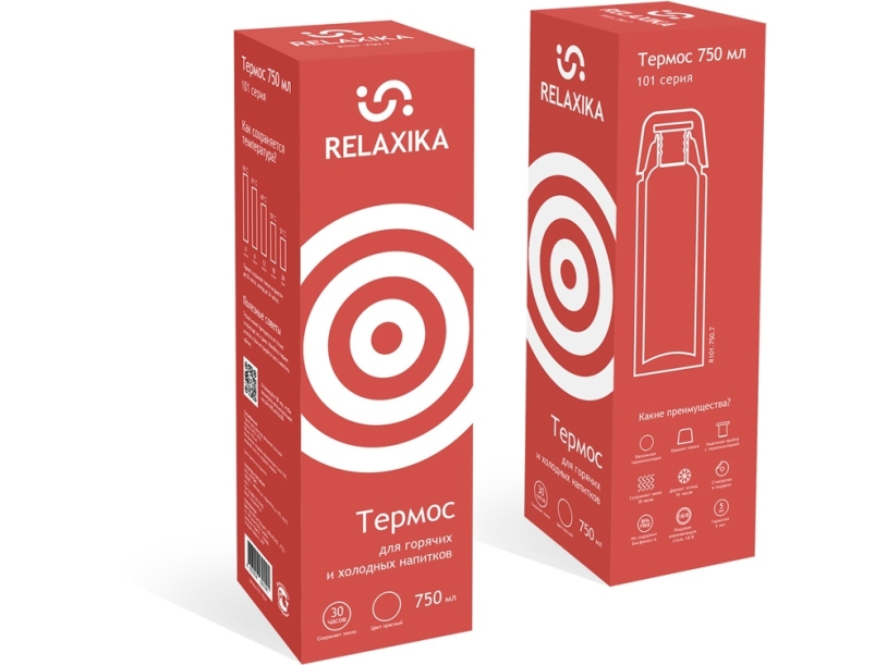 Термос Relaxika 101, 750 мл (красный) 750 (Изображение 13)