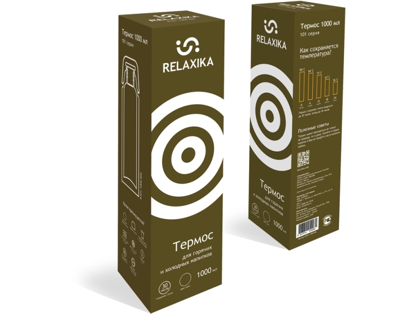 Термос Relaxika 101, 1 л (хаки) 1000 (Изображение 13)
