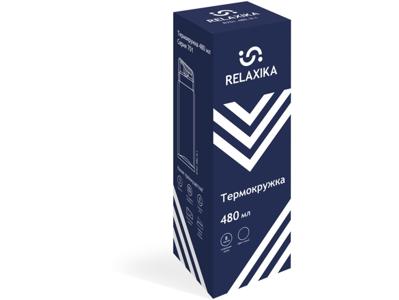 Термос Relaxika 701, 480 мл (синий)  (Изображение 18)