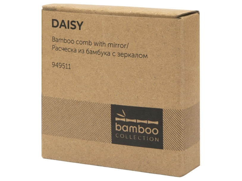 Расческа с зеркалом из бамбука Daisy, натуральный (Изображение 8)
