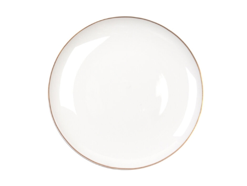 Тарелка PLATE UNI GLD (белый)  (Изображение 1)