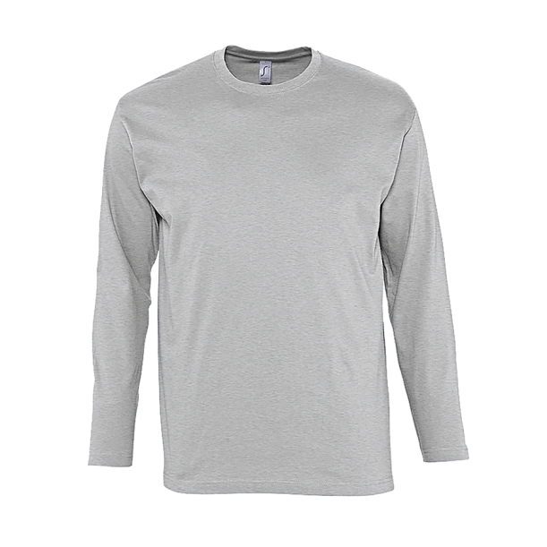 Футболка мужская с длинным рукавом MONARCH, серый меланж, XL, 85% хлопок, 15% вискоза, 150 г/м2 (Изображение 1)