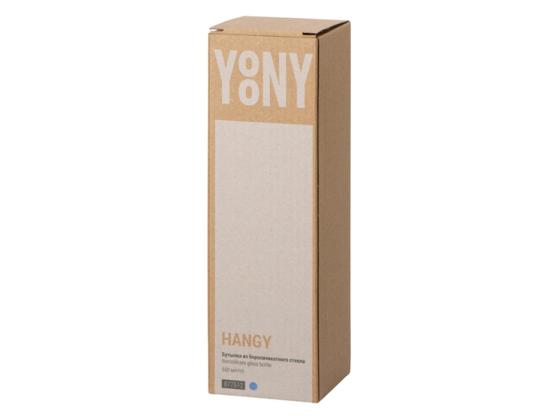 Бутылка из боросиликатного стекла Hangy, 550 мл (индиго)  (Изображение 8)