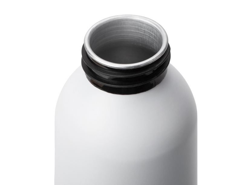 Алюминиевая бутылка для воды с ручкой Plain Alu, 650 мл (белый)  (Изображение 2)