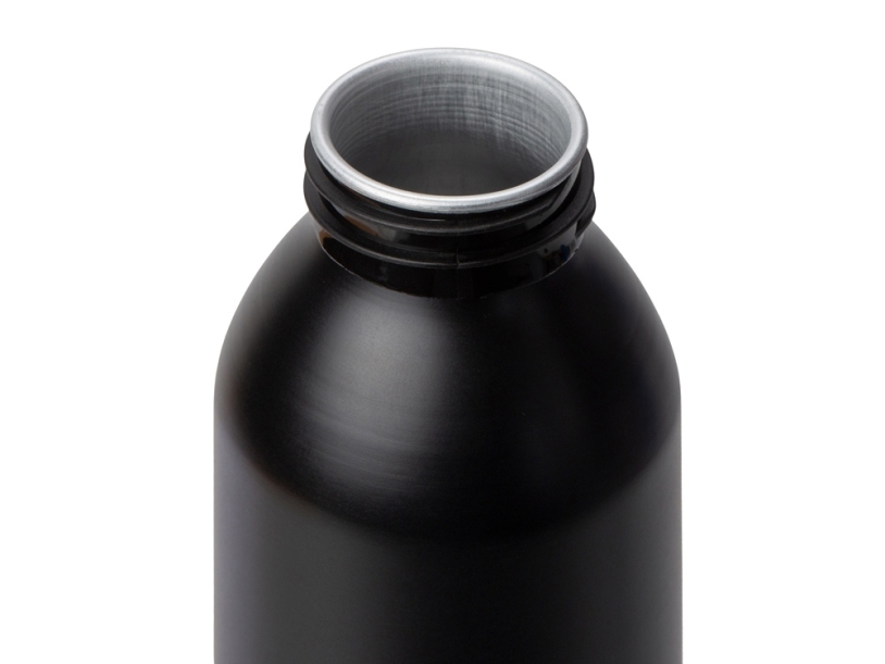 Алюминиевая бутылка для воды с ручкой Plain Alu, 650 мл (черный)  (Изображение 2)