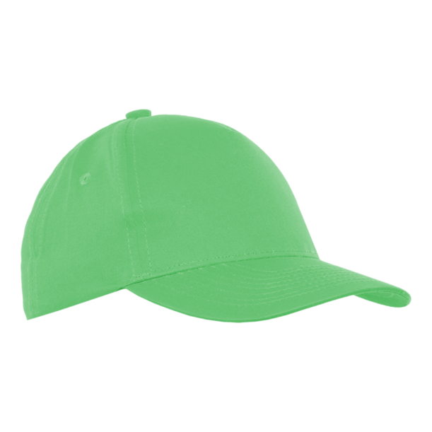 Бейсболка STAN 5 клиньев хлопок 150, 10J (Ярко-зелёный) (Изображение 1)