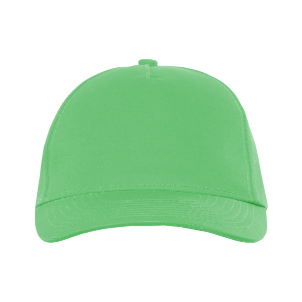 Бейсболка STAN 5 клиньев хлопок 150, 10J (Ярко-зелёный) (Изображение 2)