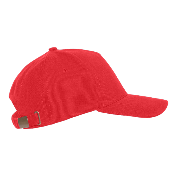 Бейсболка STAN 5 клиньев хлопок 280, 03 (Красный) (Изображение 3)
