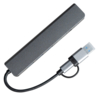 USB-хаб ROOT 8 в 1, серый, алюминий (Изображение 1)