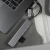 USB-хаб ROOT 8 в 1, серый, алюминий (Изображение 6)