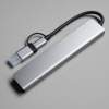 USB-хаб ROOT 8 в 1, серый, алюминий (Изображение 3)