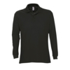 Рубашка поло мужская с длинным рукавом STAR, черный, S, 100% хлопок, 170 г/м2 (Изображение 1)