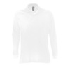Рубашка поло мужская с длинным рукавом STAR, белый_S, 100% х/б, 170г/м2 (Изображение 1)