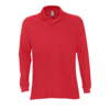 Рубашка поло мужская с длинным рукавом STAR, красный_S, 100% х/б, 170г/м2 (Изображение 1)