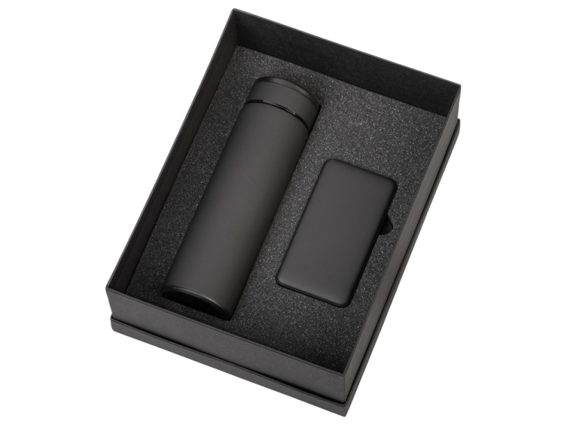 Подарочный набор COLOR IT c термосом и повербанком (черный) 10000 mAh (Изображение 2)