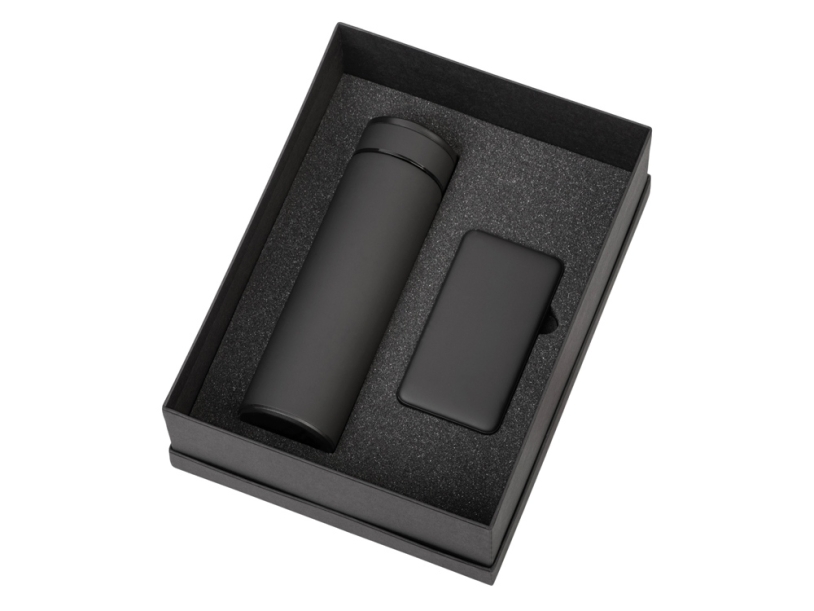 Подарочный набор COLOR IT c термосом и повербанком (черный) 5000 mAh (Изображение 2)