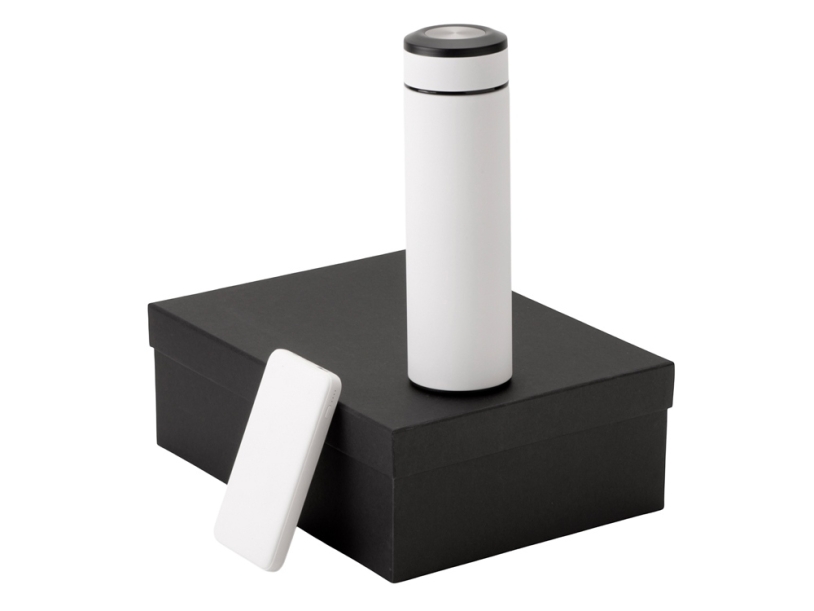 Подарочный набор COLOR IT c термосом и повербанком (белый) 10000 mAh (Изображение 1)