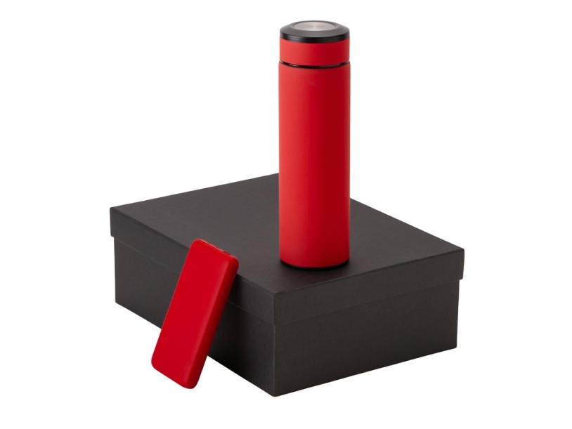 Подарочный набор COLOR IT c термосом и повербанком (красный) 10000 mAh (Изображение 1)