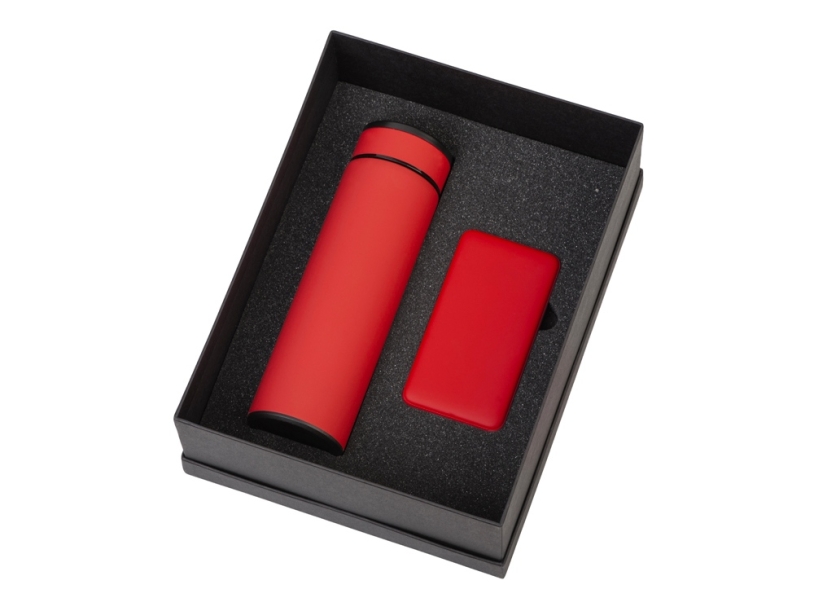 Подарочный набор COLOR IT c термосом и повербанком (красный) 10000 mAh (Изображение 2)
