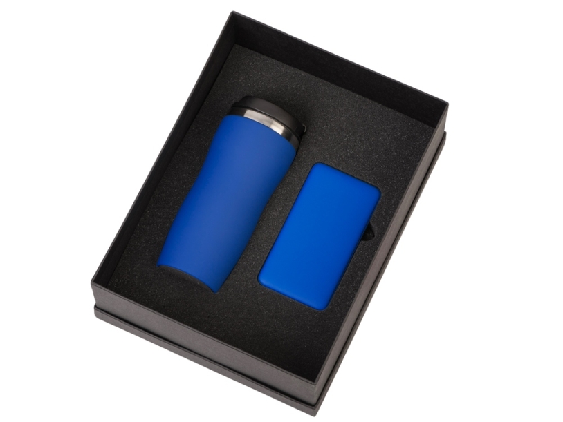 Подарочный набор COLOR IT c термокружкой и повербанком (синий) 10000 mAh (Изображение 2)