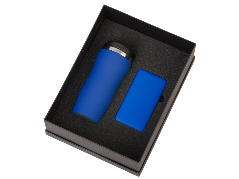 Подарочный набор COLOR IT c термокружкой и повербанком (синий) 5000 mAh (Изображение 2)