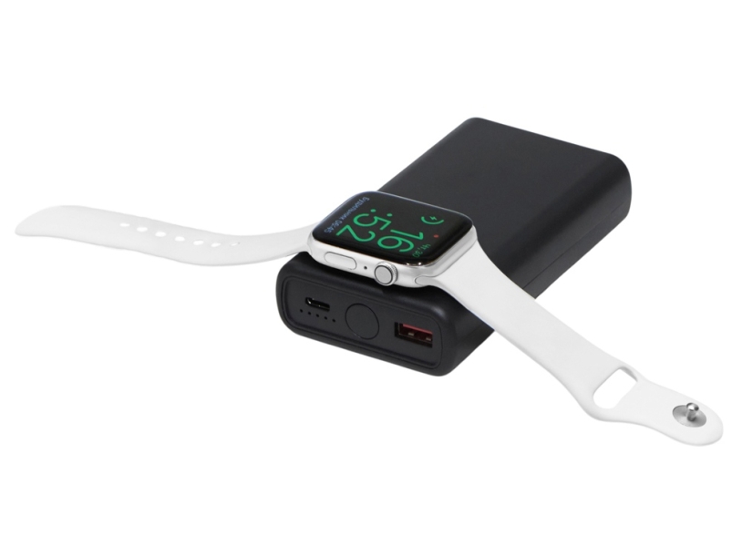 Внешний беспроводной аккумулятор 2-в-1 с функцией зарядки Apple Watch, QC/PD AtomIQ, 10000 мАч (черный)  (Изображение 11)