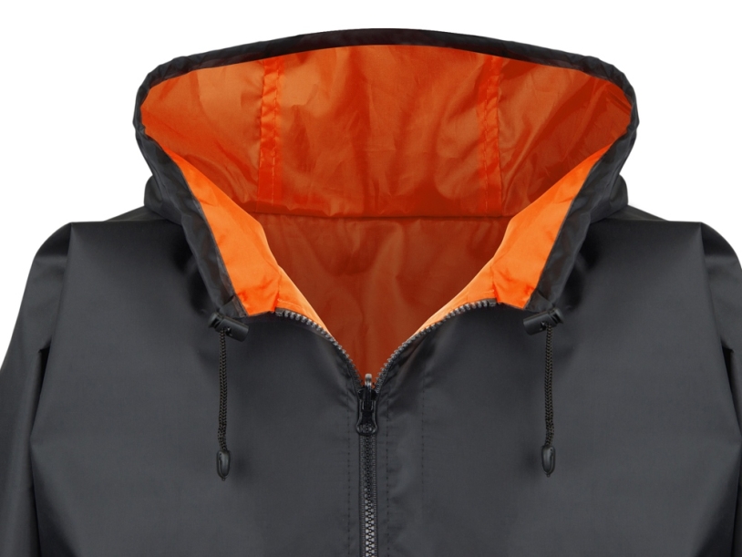 Дождевик Bi-color унисекс (черный/оранжевый) M/L (Изображение 6)
