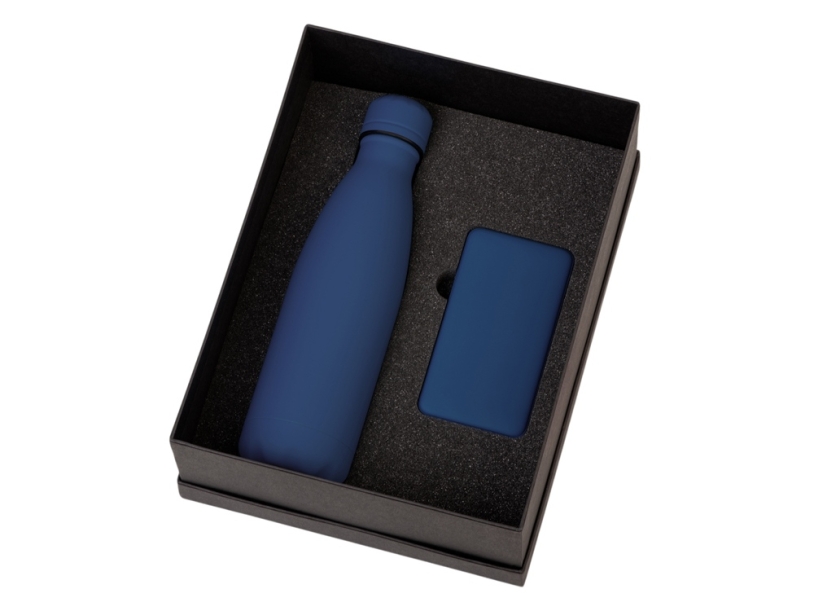Подарочный набор COLOR IT с термобутылкой и повербанком (темно-синий) 5000 mAh (Изображение 2)