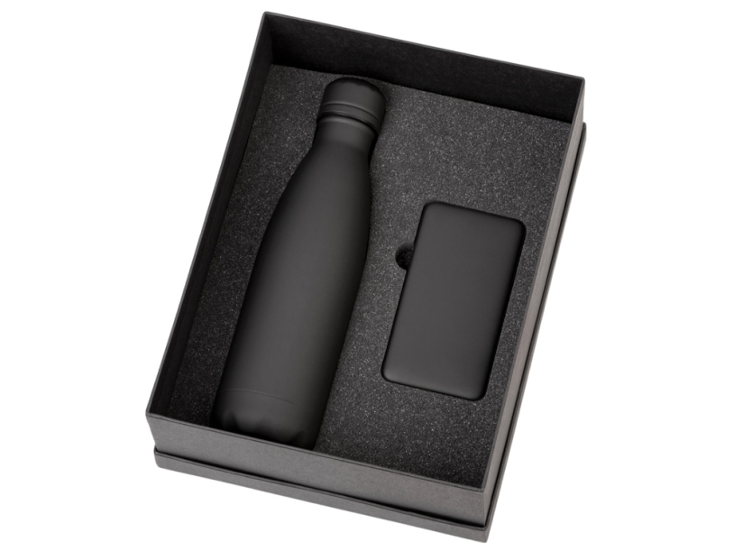 Подарочный набор COLOR IT с термобутылкой и повербанком (черный) 5000 mAh (Изображение 2)
