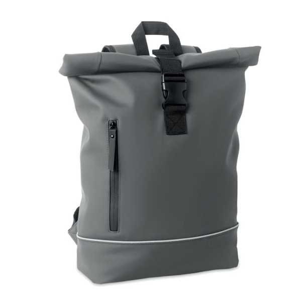 Laptop 15" roll top PU backpack (каменный серый) (Изображение 1)