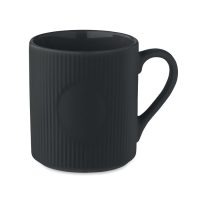 Ribbed ceramic mug mat 340 ml (черный)
