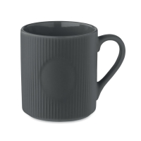 Ribbed ceramic mug mat 340 ml (каменный серый)