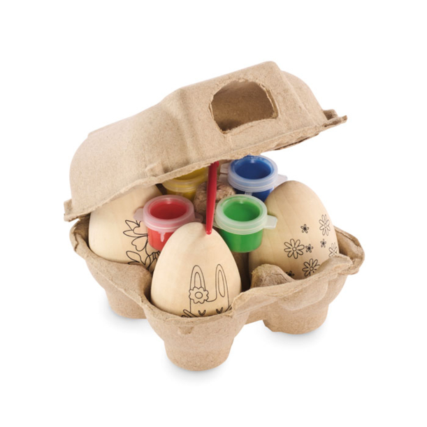 Wooden eggs painting set (Изображение 1)