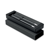 Recycled aluminium pen set (черный)