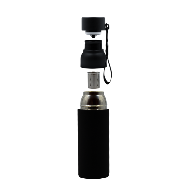 Термобутылка Button Black (черный) (Изображение 5)