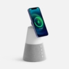 Bluetooth-колонка с беспроводной зарядкой и подсветкой Cone Sonance, серая (Изображение 1)