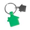 Брелок "HOME", зеленый, 3х3,5х0,6см,металл, силикон (Изображение 1)