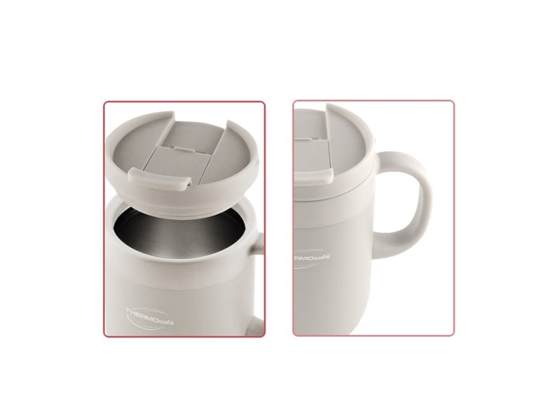 Термокружка THERMOcafe TCCM-460SY, 460 мл (бежевый)  (Изображение 4)