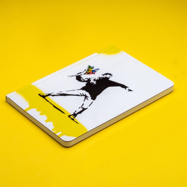 Блокнот линованный Pininfarina Banksy Метатель цветов из каменной бумаги, А5 (Изображение 3)