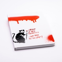 Блокнот линованный Pininfarina Banksy Крыса из каменной бумаги, А5