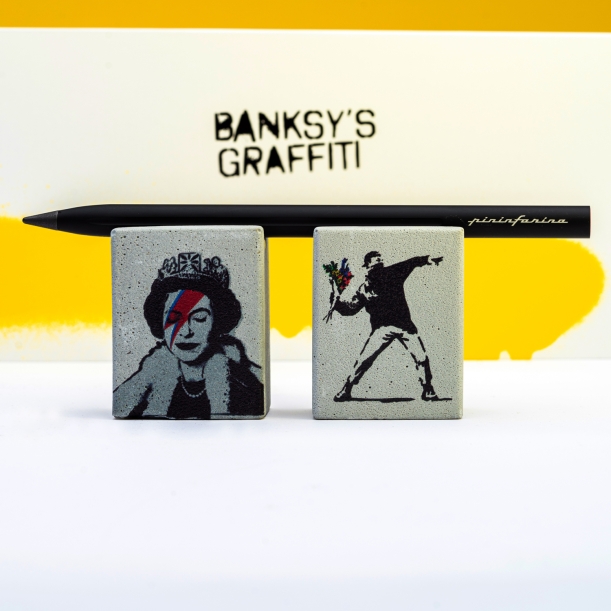 Набор Pininfarina Banksy Метатель цветов: карандаш SMART с бетонной подставкой (Изображение 6)