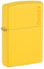 Зажигалка ZIPPO Logo с покрытием Sunflower, латунь/сталь, желтая, глянцевая, 38x13x57 мм (Изображение 1)