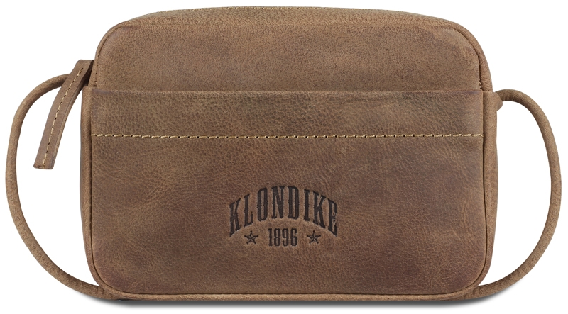 Сумка женская KLONDIKE YUKON «Maya», натуральная кожа в светло-коричневом цвете, 17 х 12 х 4 см (Изображение 1)