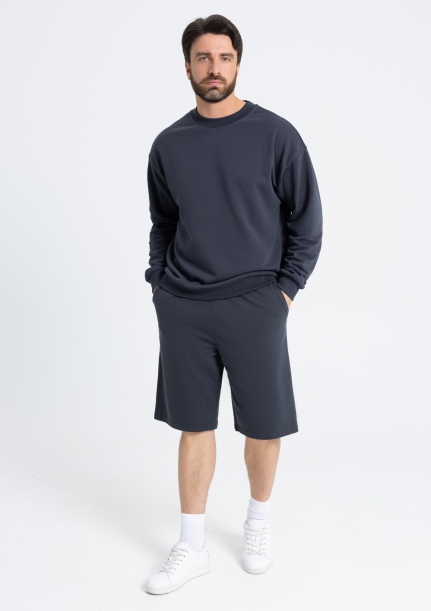 Свитшот унисекс STAN футер без начёса, 350, 96 (Графит) 44/XS (Изображение 5)